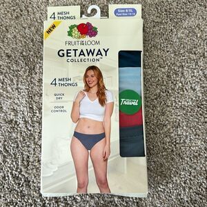 NWT FRUIT OF THE LOOM GETAWAY MESH THONG 4 pack size 8 XL